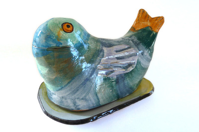 fish butter dish